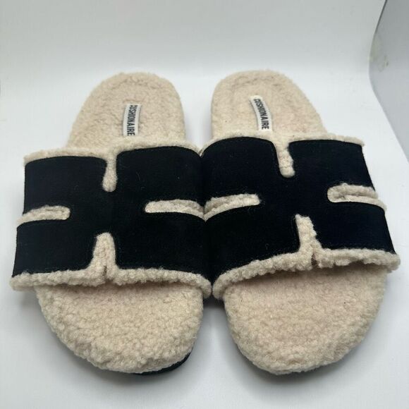 CUSHIONAIRE Women's Cuddle Fur Faux Shearling lined slide sandal +Memory Foam 8 - Picture 2 of 7